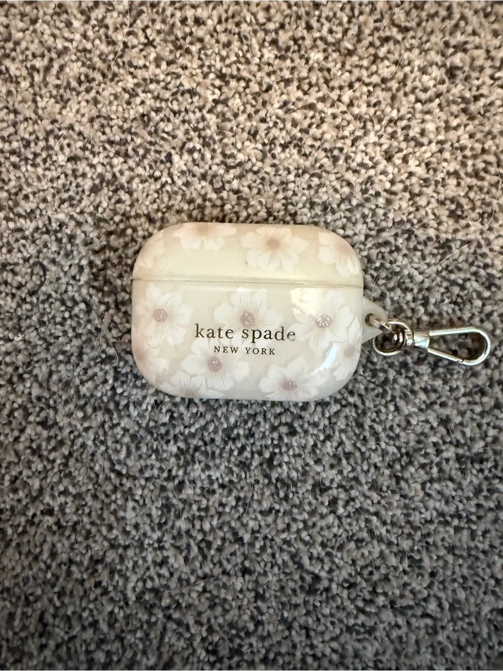 kate spade Cream Floral AirPods Pro Case with Clip